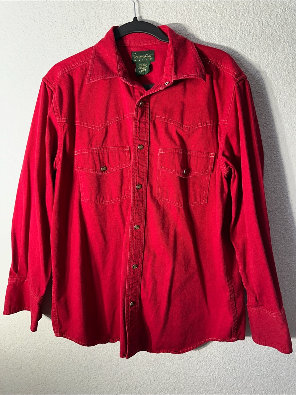 Vintage Scandia Woods Red Western Pearl Snap Shirt